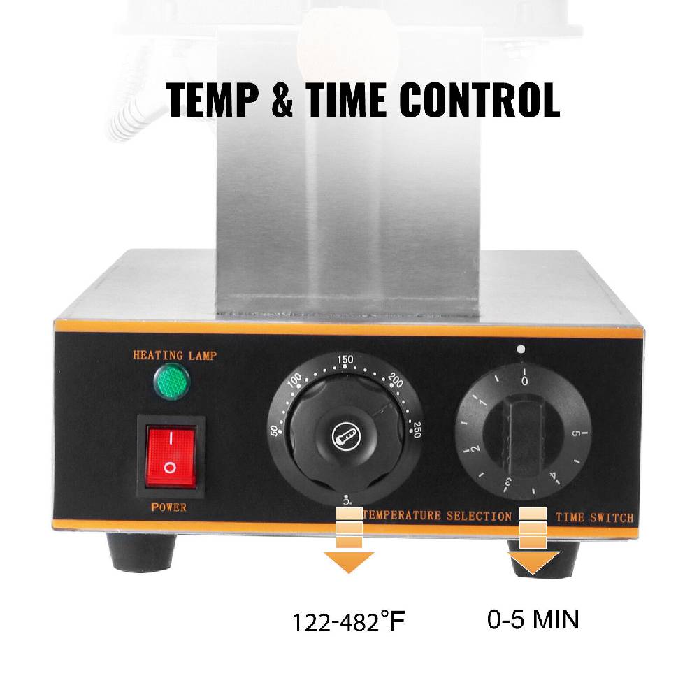 firstkidkin VEVOR Bubble Waffle Maker Eierwaffel 1400W Waffeleisen 0 - 300°C Temperatur Im Verkauf