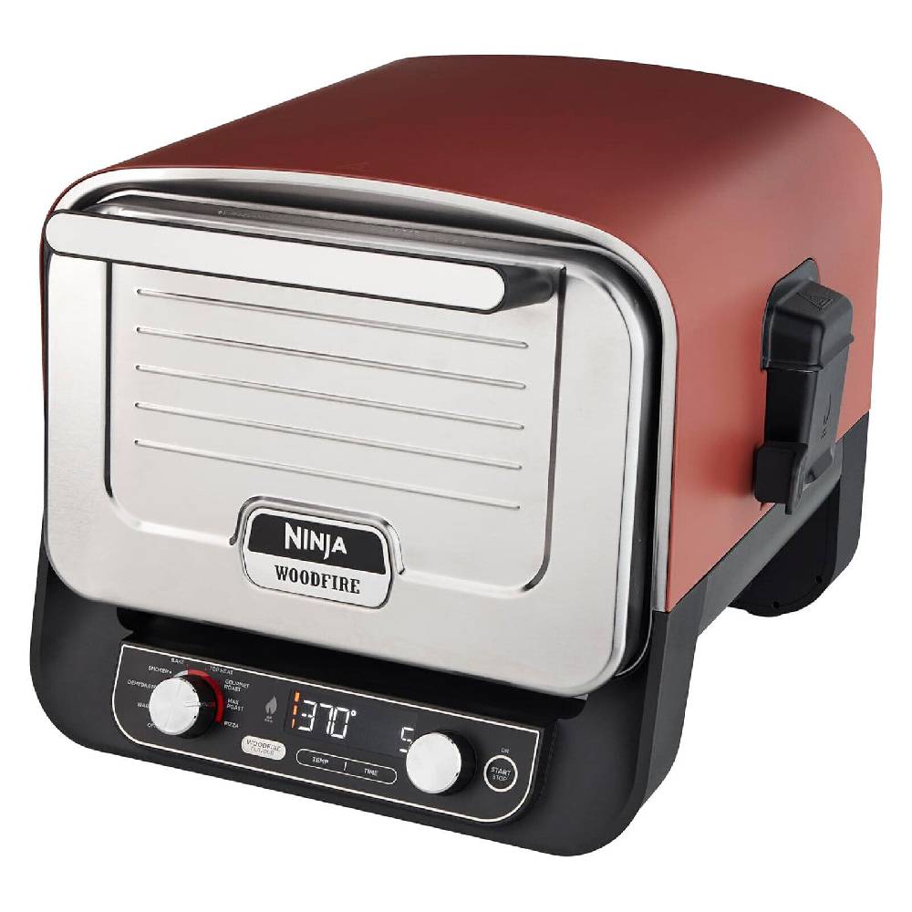 deltatecc-home Ninja Woodfire OO101EU Elektrischer Outdoor Ofen Pizzaofen Smoker 2400 Watt