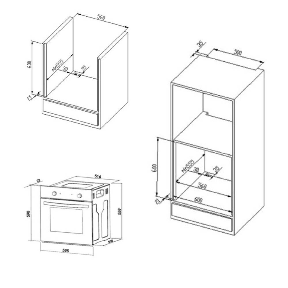 aruh_vertrieb Backofen Herd Autark Einbau Elektro Edelstahl Umluft Grill Display 8 Funktionen Meist gekauft