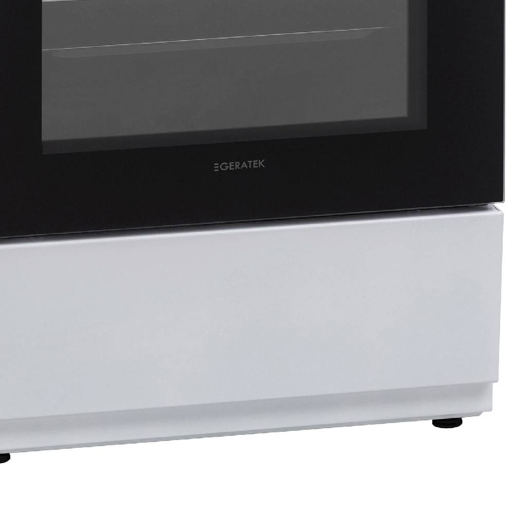 aruh_vertrieb Standherd 60cm Elektro Backofen Glaskeramik Kochfeld Umluft freistehend Weiß Lagerräumung