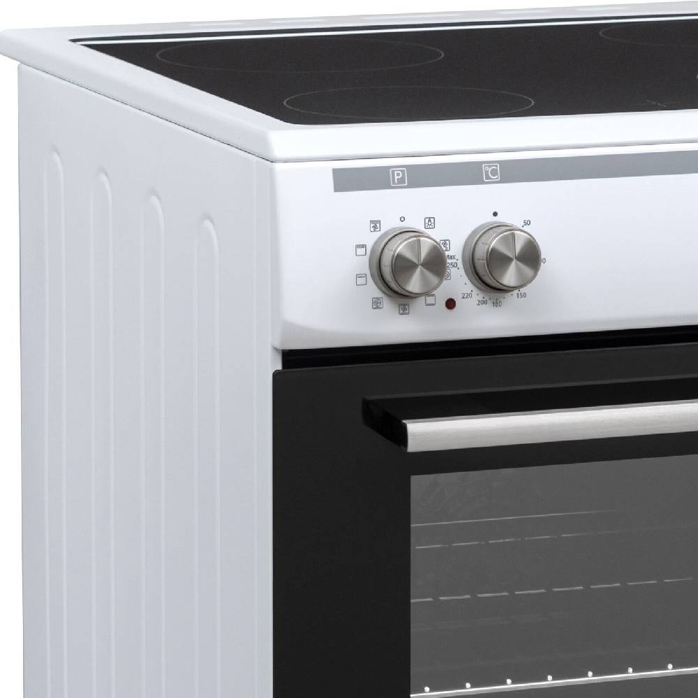 ROTCOM Deutschland Standherd 65L 8 Beheizungsarten Glaskeramik-Kochfeld Daewoo F6EV22WL2DE 2ML Super Sparpreis