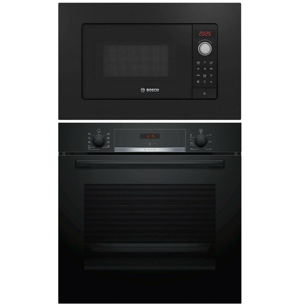 Panorama-Elektronik Bosch Einbau Sparset -Backofen Autark mit Teleskop + einbau Mikrowelle 20L Grill