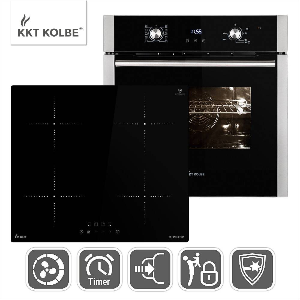 KKT-KOLBE KKT KOLBE Einbauherdset 60cm Einbaubackofen + 59cm Induktionskochfeld
