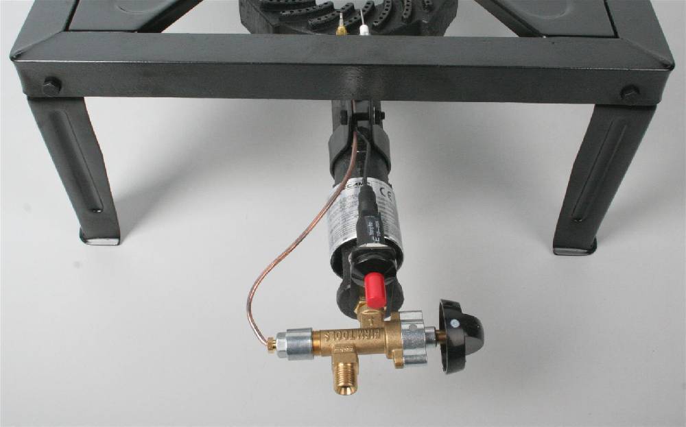 gasfritzen_de Gaskocher Hockerkocher 7,5 kW DE/AT Piezo Zünds. 80 cm Schlauch 50 mBar Regler Speichern exportieren