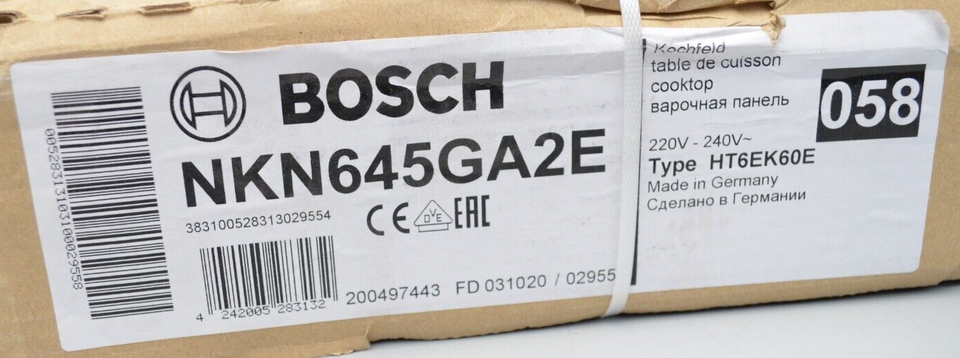 Deals-Nr.1 Bosch HND431CS62 Einbau-Herd-Set HEA533BS2 + NKN645GA2E Glaskeramikkochfeld 60cm Online