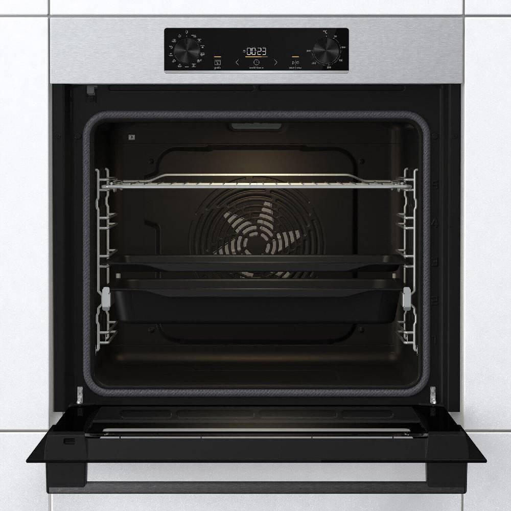 aruh_vertrieb Gorenje Einbau Backofen Pyrolyse Autark Pizza Grill Edelstahl 1-fach Auszug Herd Verkauf
