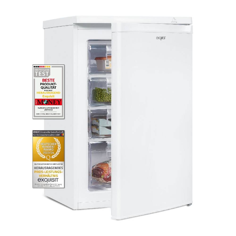Exquisit Direkt Exquisit Gefrierschrank GS512-040E weiss | 91 Liter Nutzinhalt | 4* Gefrieren