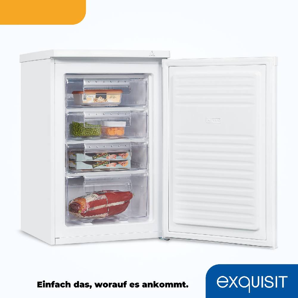 Exquisit Direkt Exquisit Gefrierschrank GS512-040E weiss | 91 Liter Nutzinhalt | 4* Gefrieren Kostenloser Versand