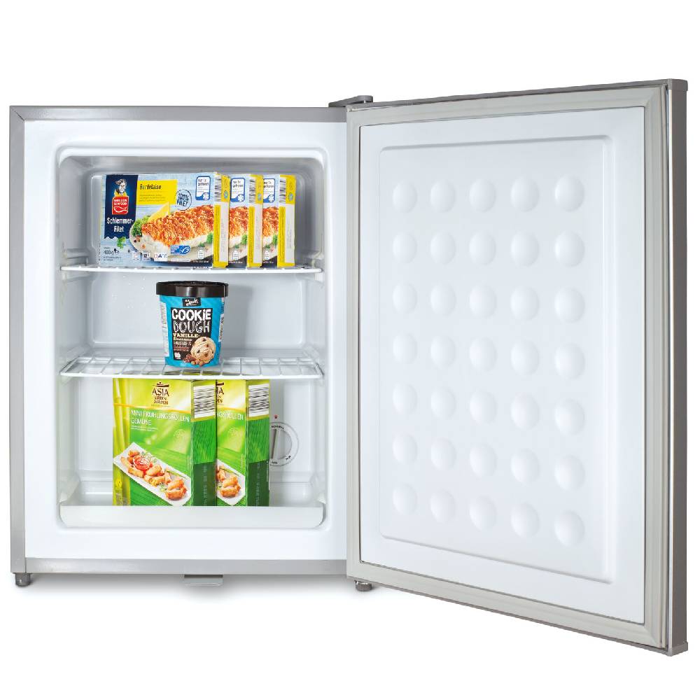 STILLSTERN Outletshop B-Ware Mini-Gefrierschrank, Schloss E 42L, 4-Sterne, Leise, Gefrierbox, Silber Limitierter Zeitrabatt