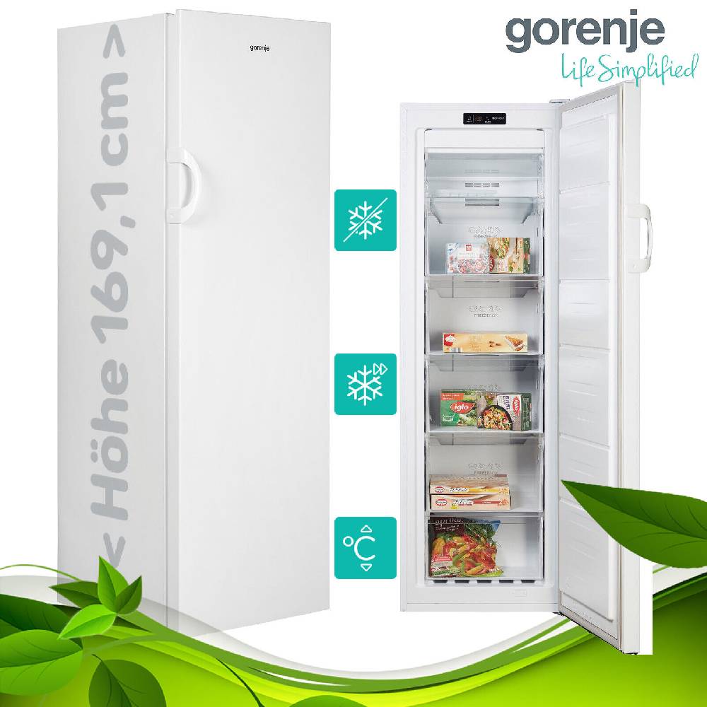 aruh_vertrieb Gorenje NoFrost Gefrierschrank Tiefkühler Eisschrank FastFreeze Weiß 194 Liter