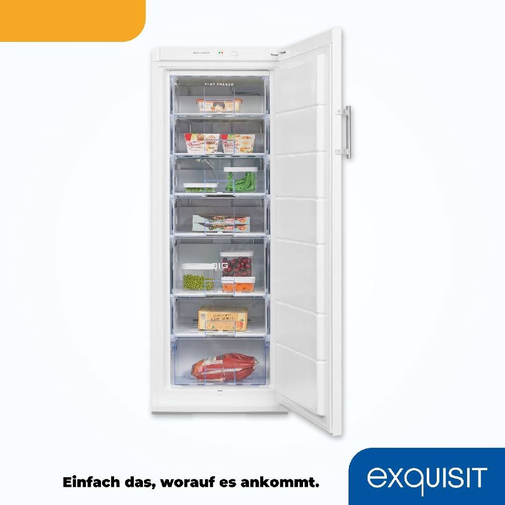 Exquisit Direkt Exquisit Gefrierschrank GS27-H-280E weiss | Nutzinhalt: 232 L | 7 Schubladen Exklusivangebot