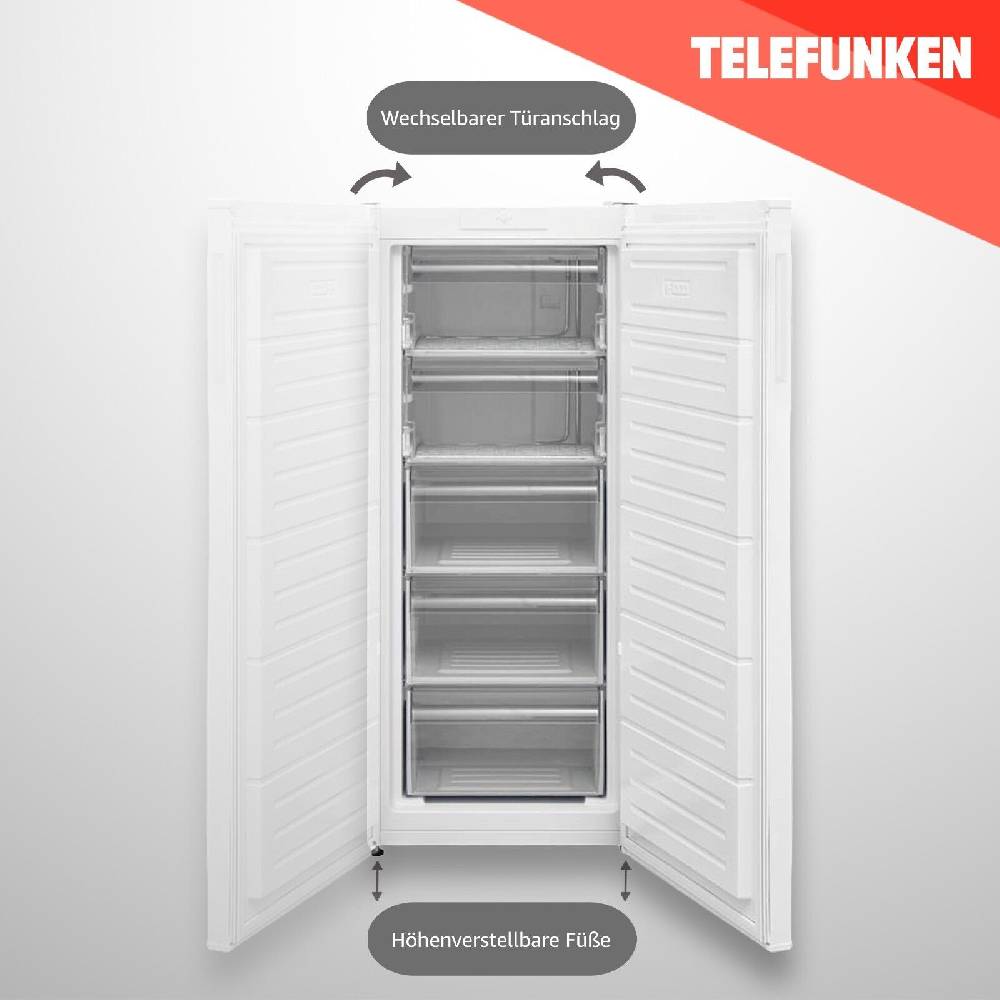 We Will Shop U Telefunken Gefrierschrank groß Tiefkühlschrank Eisschrank freistehend 175 Liter Valentinstagsangebot