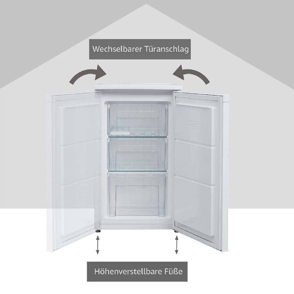 We Will Shop U Telefunken Gefrierschrank klein 63L Mini Gefrierschrank Freistehend Weiß GS Mini Heißer Verkauf