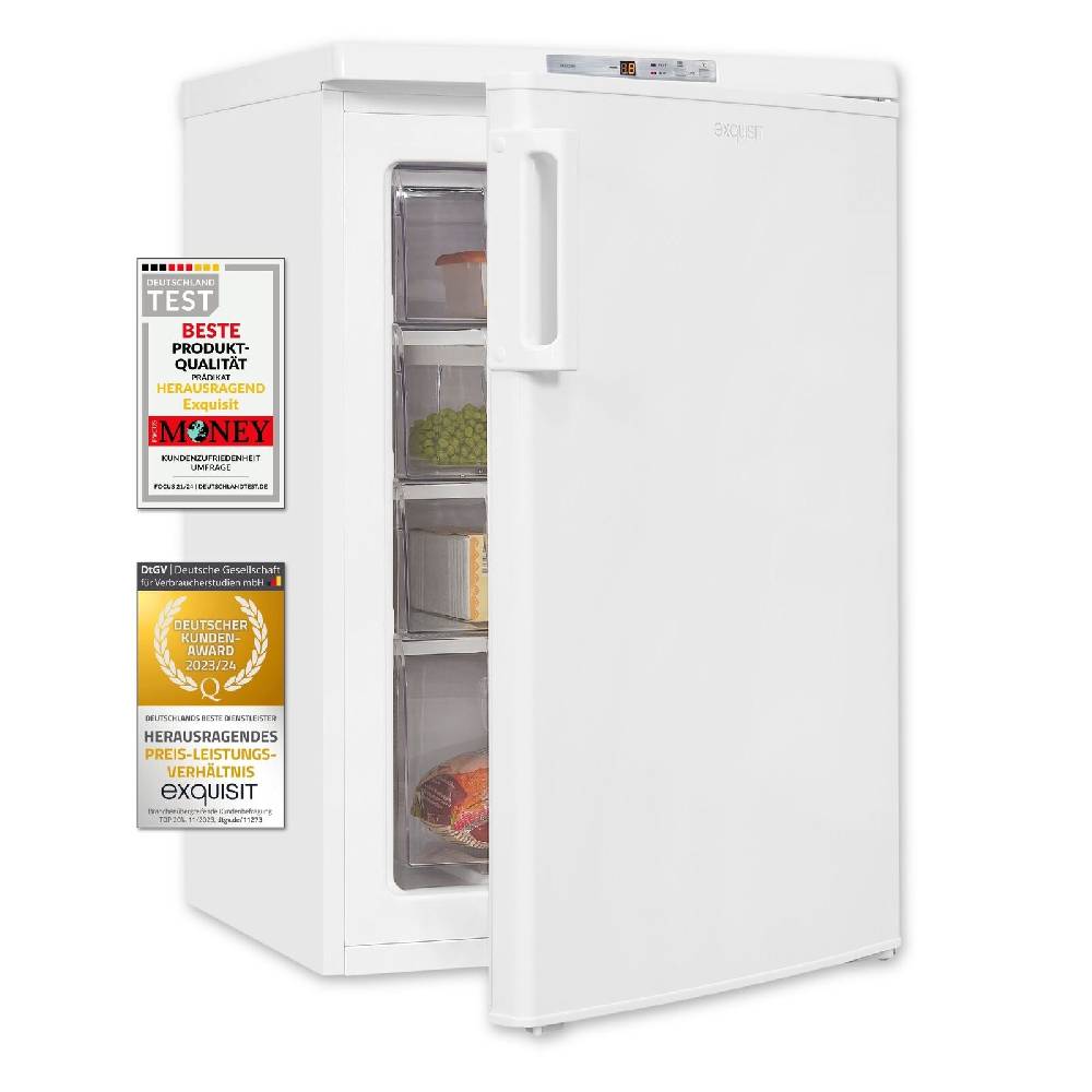 Exquisit Direkt Exquisit Gefrierschrank GS80-HE-040E weiss | 91 l Nutzinhalt | Weiß