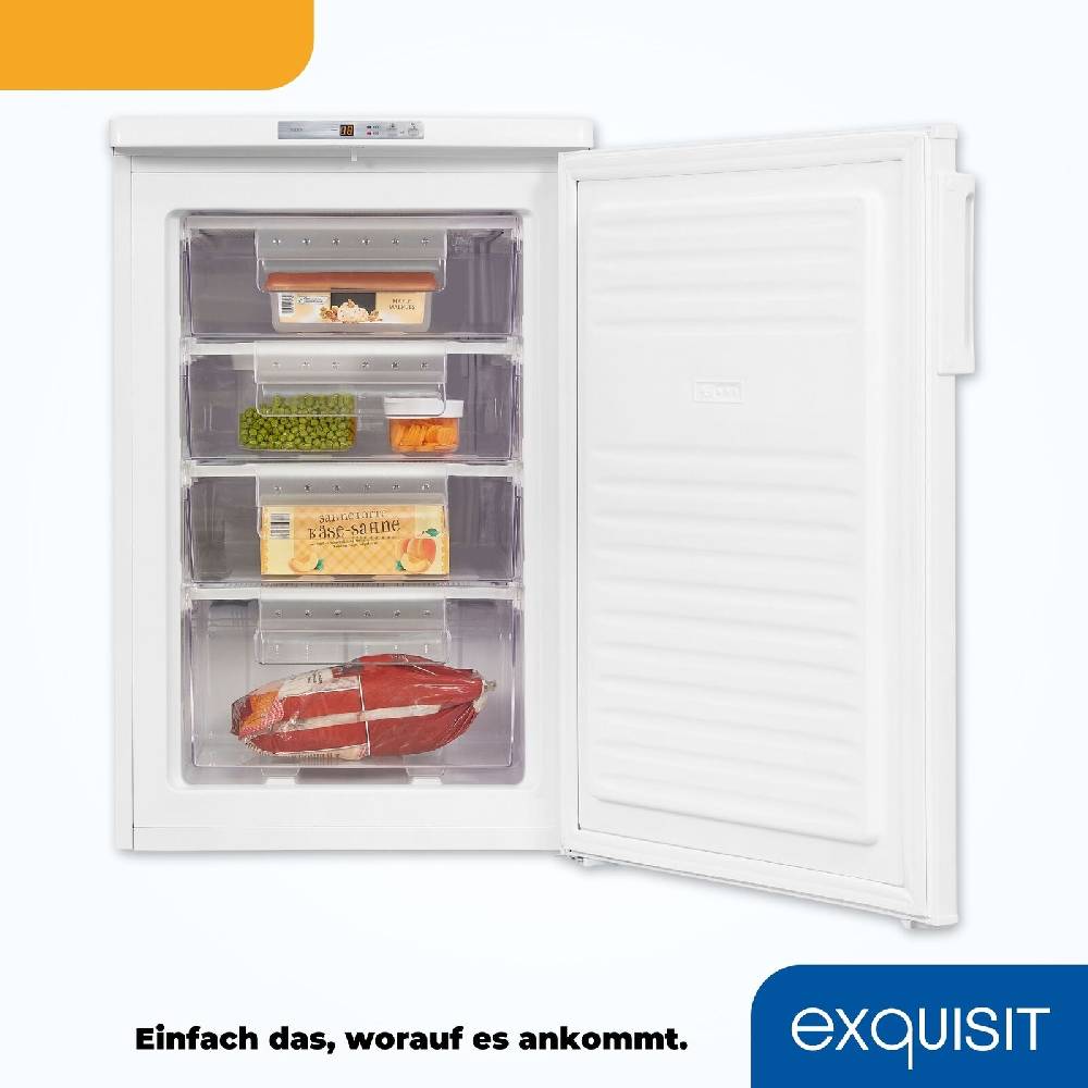 Exquisit Direkt Exquisit Gefrierschrank GS80-HE-040E weiss | 91 l Nutzinhalt | Weiß Online Outlet