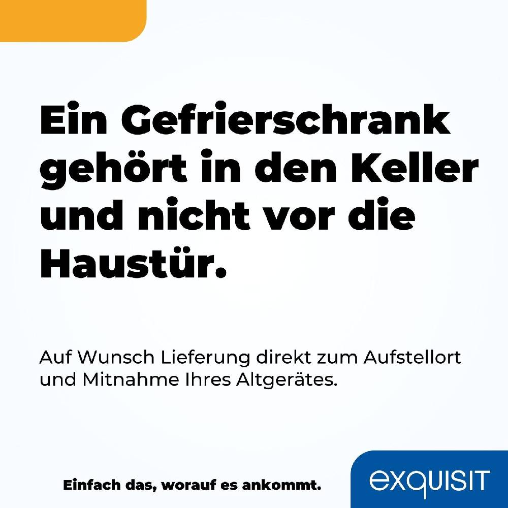 Exquisit Direkt Exquisit Gefrierschrank GS5231-NF-H-040D weiß | 161 l Nutzinhalt | NoFrost | LED Bestseller
