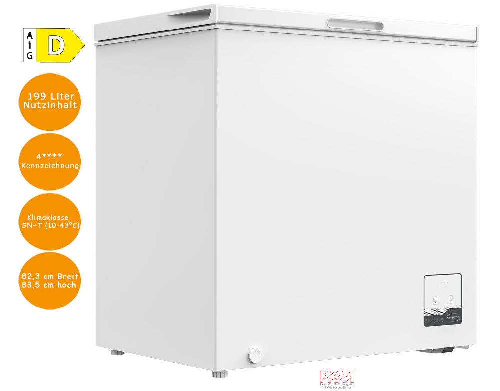 dealforless-shop PKM Gefriertruhe 199 L Tiefkühltruhe Eistruhe Weiß Gefrierschrank EEK: D