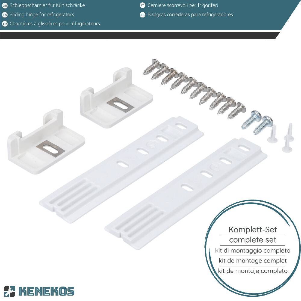 kenekos 2 x Universal Schleppscharnier Gleit Schiene Mitnehmer Kühlschrank wie 9086322 50% Rabatt mit kostenlosem Versand