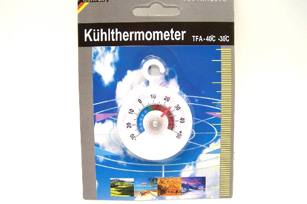 kleinteileLeutner Kühlschrank - Tiefkühlschrank - Thermometer, 2 Stück zum hängen rund Kunststoff Rabatt