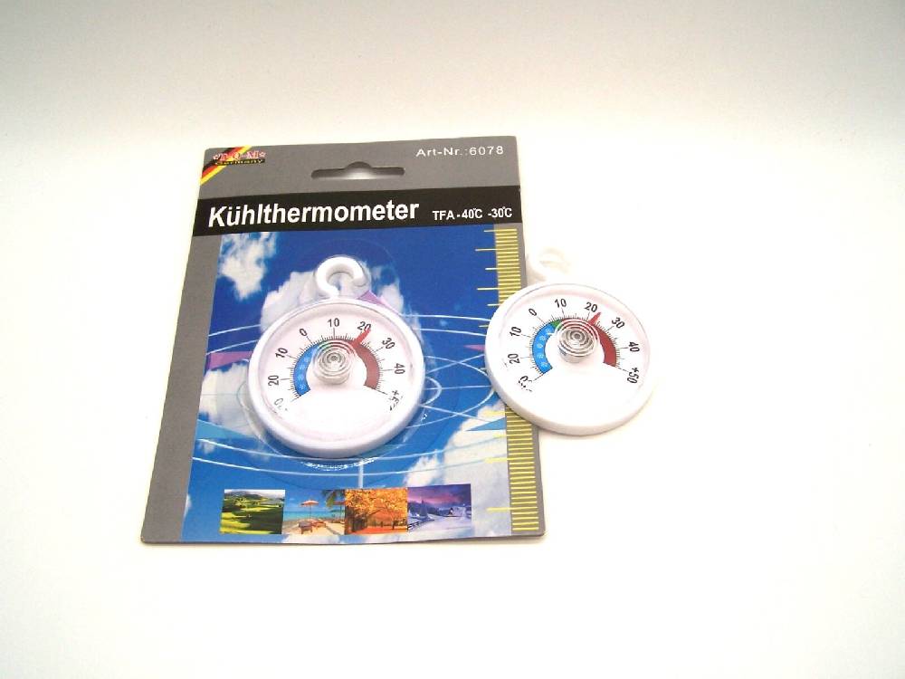 kleinteileLeutner Kühlschrank - Tiefkühlschrank - Thermometer, 2 Stück zum hängen rund Kunststoff Rabatt