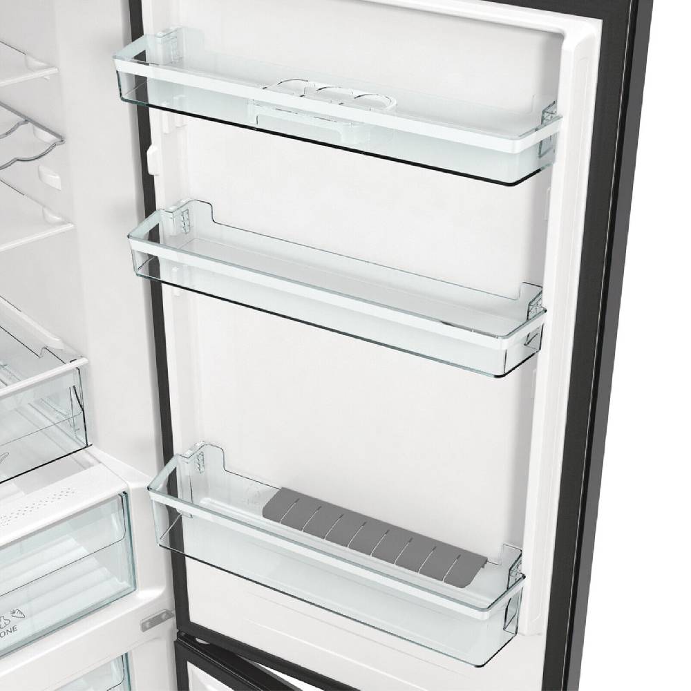 aruh_vertrieb Gorenje Kühl Gefrierkombination NoFrost Plus freistehend Kühlschrank Schwarz LED Jubiläumsangebot