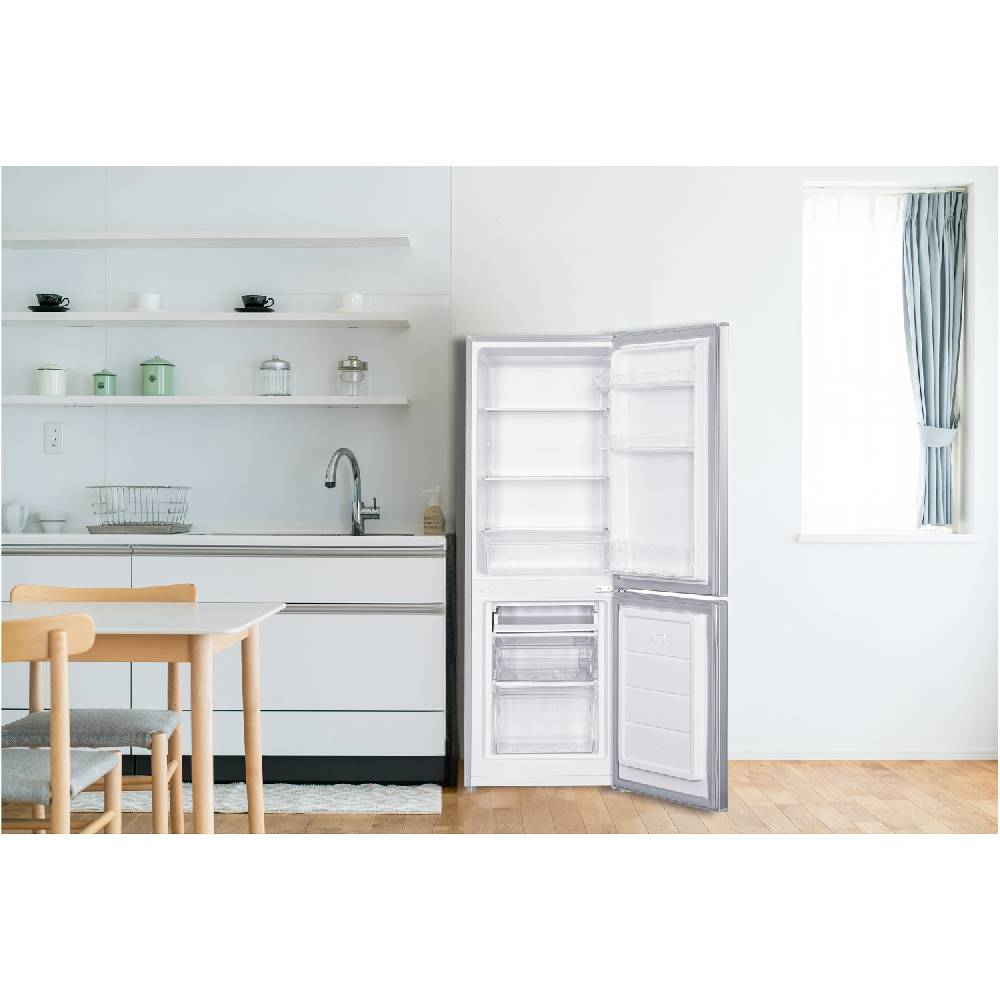 Homebird24 GERATEK Kühl-Gefrierkombination KG1200S, 173 Liter, silber, 4* Gefrierfach Lagerräumung