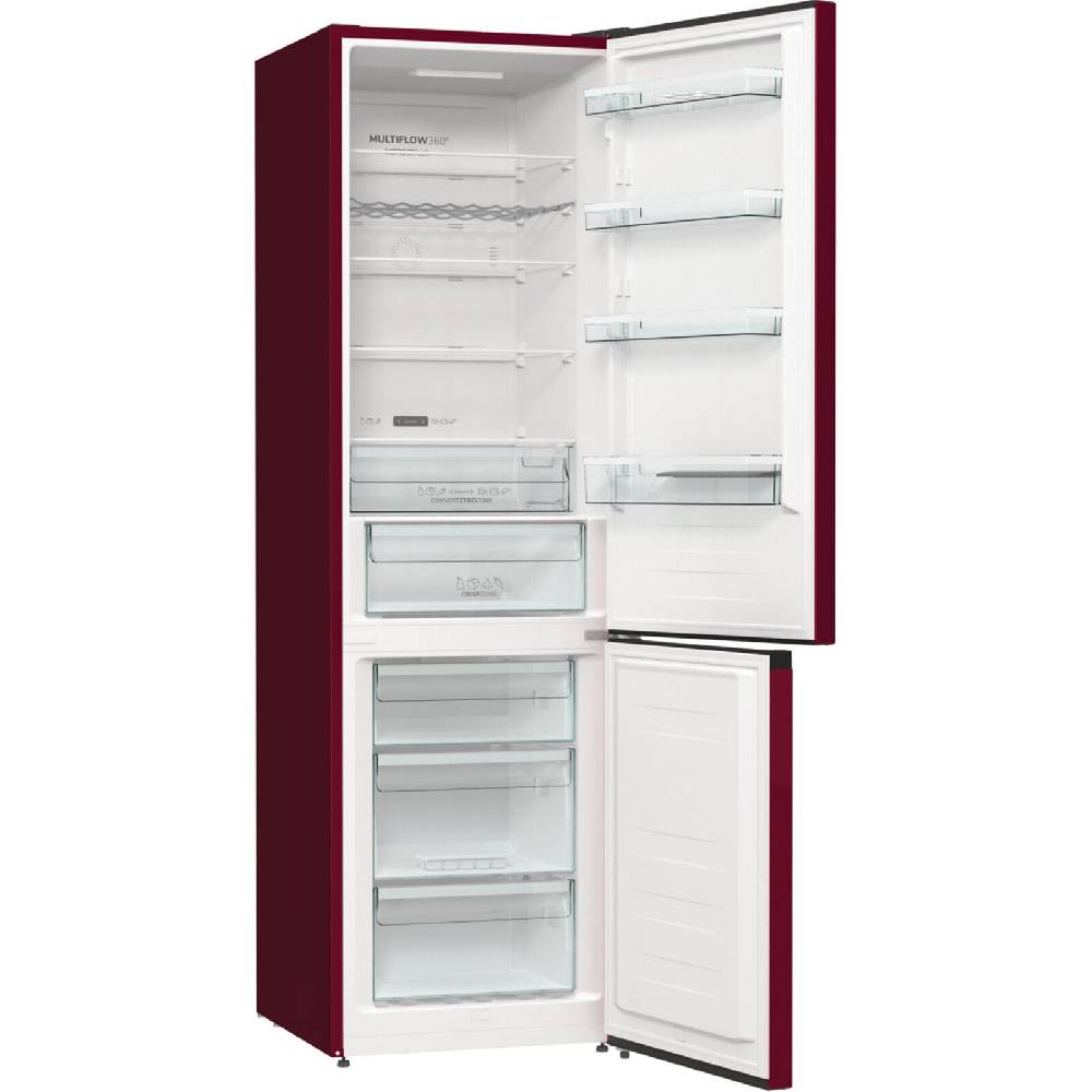 aruh_vertrieb Gorenje Kühl Gefrierkombination NoFrost Plus freistehend Kühlschrank 361L in rot Sonderangebote