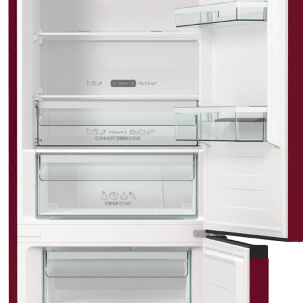 aruh_vertrieb Gorenje Kühl Gefrierkombination NoFrost Plus freistehend Kühlschrank 361L in rot Sonderangebote