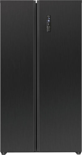 mediamarkt Bomann SBS 7344 442L Side-by-Side Kühl-Gefrierkombination - Edelstahl-Optik Schwarz