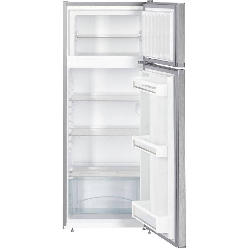 aruh_vertrieb Liebherr Kühl Gefrierkombination Kühlschrank Edelstahl Look LED 140 cm 233 Liter Wochenangebot