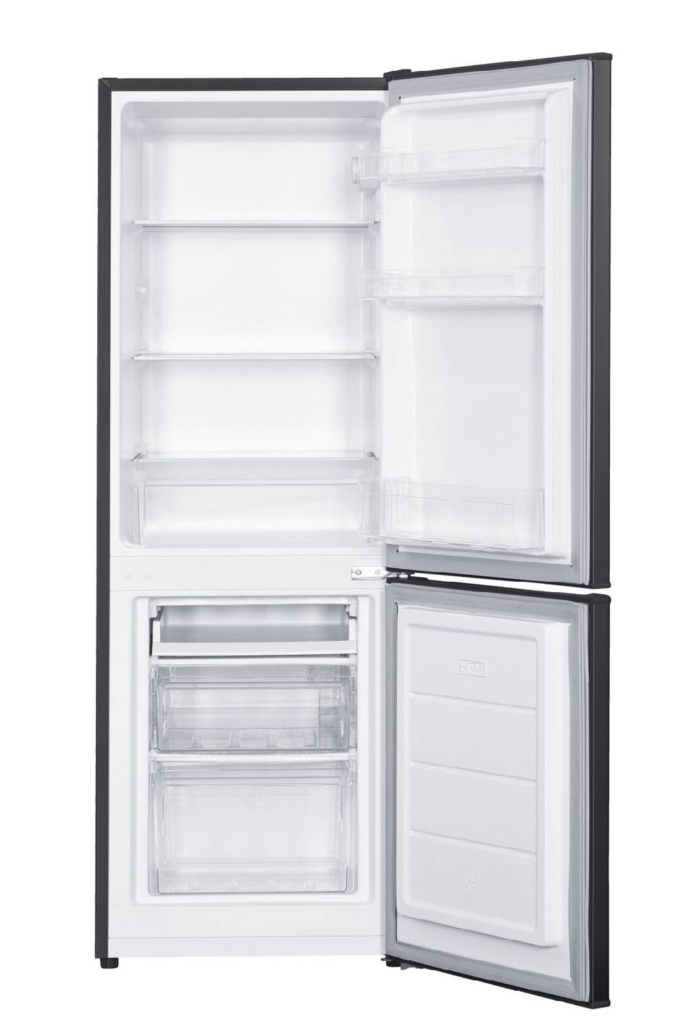 dealforless-shop Kühl-Gefrierkombination Schwarz EEK C 143 x 49 cm Kühlschrank PKM Kostenlose Rückgabe
