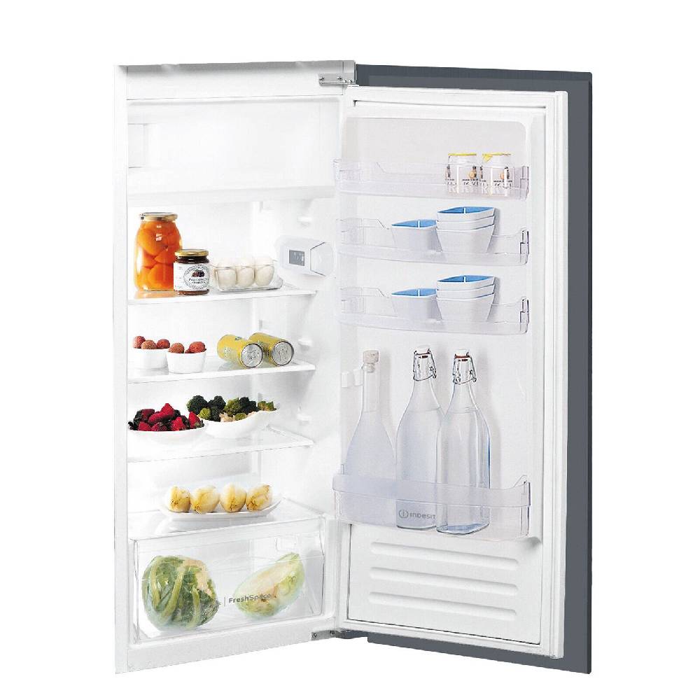 aruh_vertrieb Indesit Einbaukühlschrank 122 cm Nische mit Gefrierfach Schlepptür 189 L LED NEU Neueste Stile