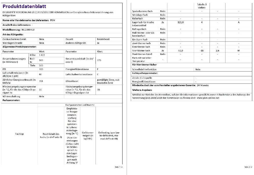 stuebinger_online PKM KG230KHEB schwarz Kühlgefrierkombination 173L Kühlschrank LED Nur für heute