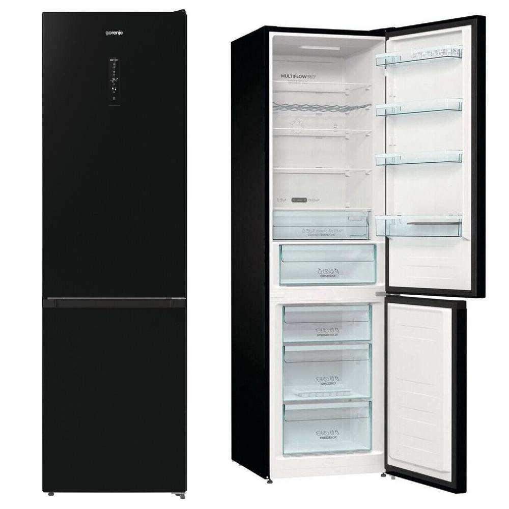 aruh_vertrieb Gorenje Kühl Gefrierkombination NoFrost freistehend Kühlschrank 361L schwarz NEU Nur noch ein Tag übrig