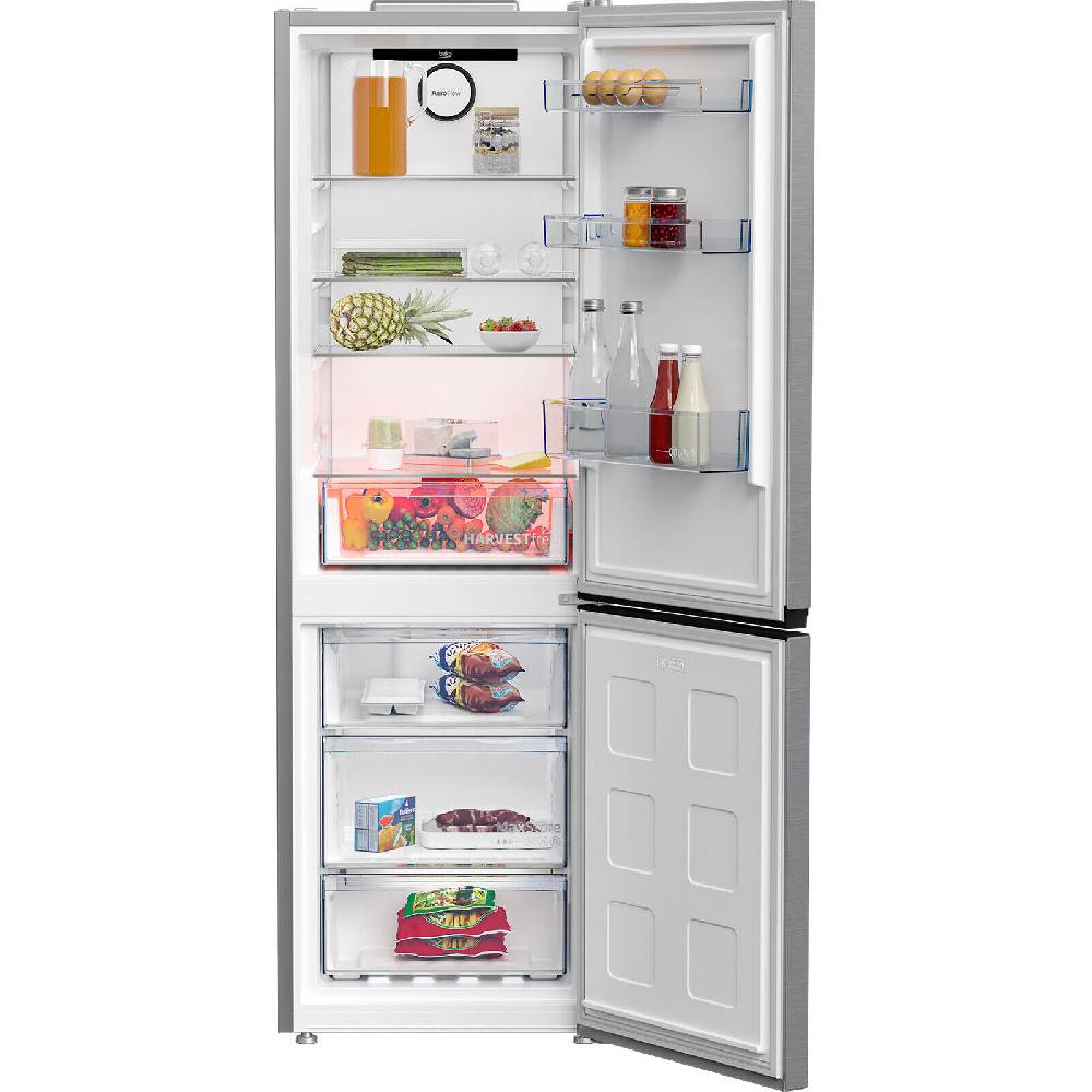 aruh_vertrieb Beko Kühl Gefrierkombination NoFrost Edelstahl Optik Kühlschrank HarvestFresh Riesige Rabatte