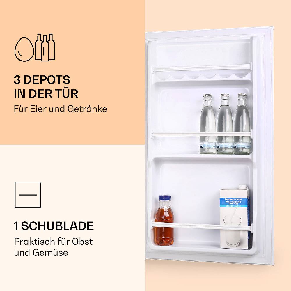 klarstein.deutschland Kühl Gefrierkombination Freistehend Mini Kuhlschrank Gefrierfach 90 L Weiß Kostenloser Versand international