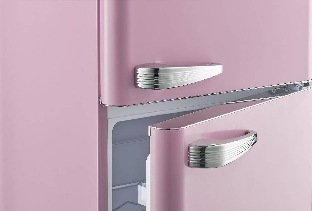 dealforless-shop Wolkenstein Retro Kühl-Gefrierkombination Pink 249L 55cm Breit KG250.4RT Rabatte dieses Monats