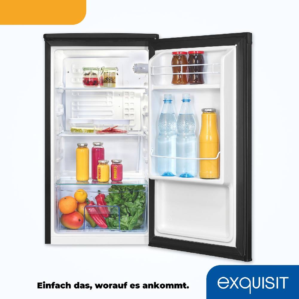 Exquisit Direkt Exquisit Kühlschrank KS585-V-091E schwarz | Nutzinhalt: 75 L | LED | Glasablagen Verkauf