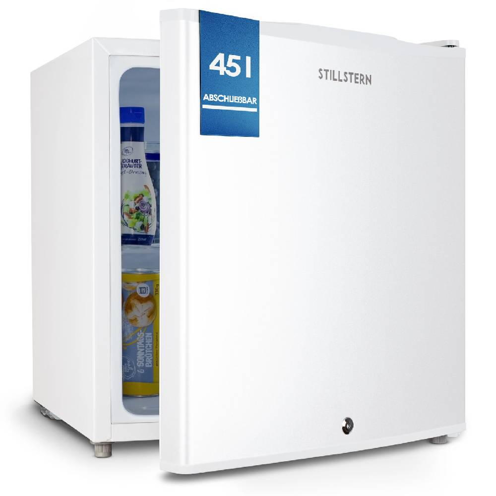 STILLSTERN Outletshop B-Ware Minikühlschrank E 45L mit Schloss und Frostfach Leise Mini Kühlschrank