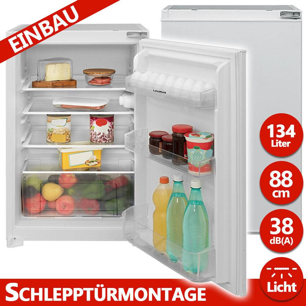aruh_vertrieb Einbaukühlschrank 88 cm Schlepptür 134 L integrierbar Vollraum ohne Gefrierfach