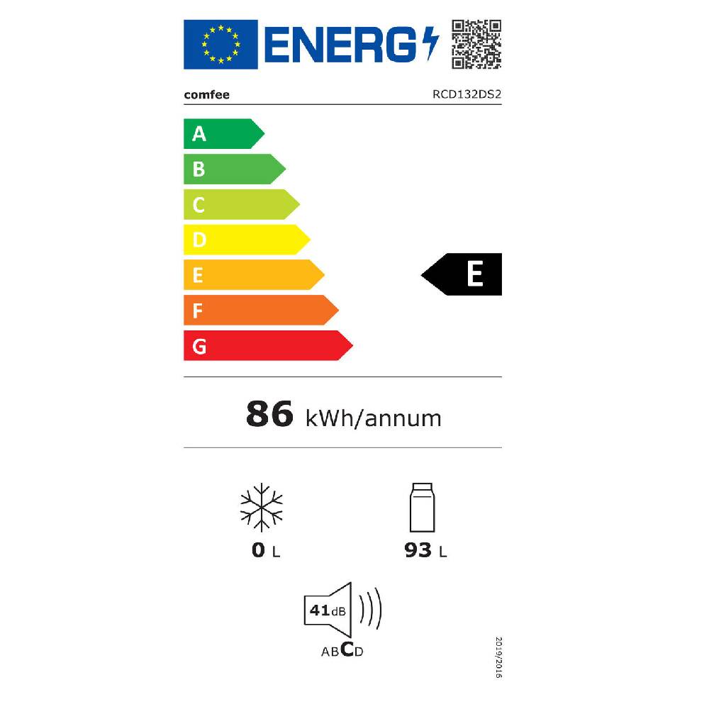 ROTCOM Deutschland Kühlschrank Tischmodell 93 L Silber Wendetür Comfee RCD132DS2 RO_RCD132DS2_B Nur für heute