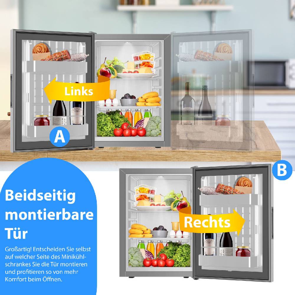 Retourwaren-Shop RETOURE Mini Kühlschrank mit Schloss Minikühlschrank 40L Minibar Hotel Leise Sonderangebot der Fabrik
