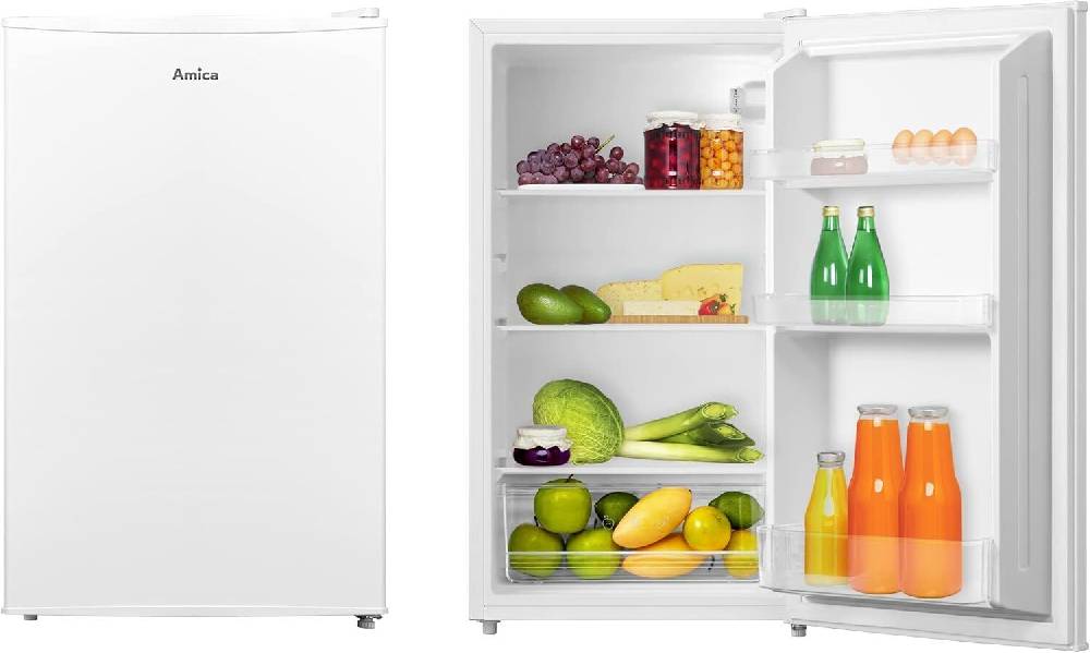 kaijott Amica Kühlschrank ohne Gefrierfach VKS 351 151 W 93 Liter LED Beleuchtung EEK: E