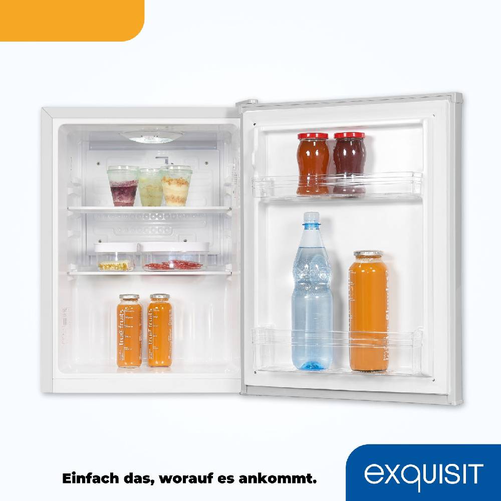 Exquisit Direkt Exquisit Mini Kühlschrank KB560-V-091E grau | 45cm Breite | LED | Türablagen Kostenloser Versand international