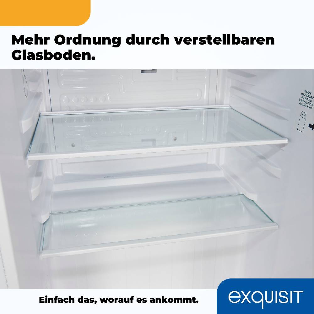 Exquisit Direkt Exquisit Mini Kühlschrank KB560-V-091E grau | 45cm Breite | LED | Türablagen Kostenloser Versand international