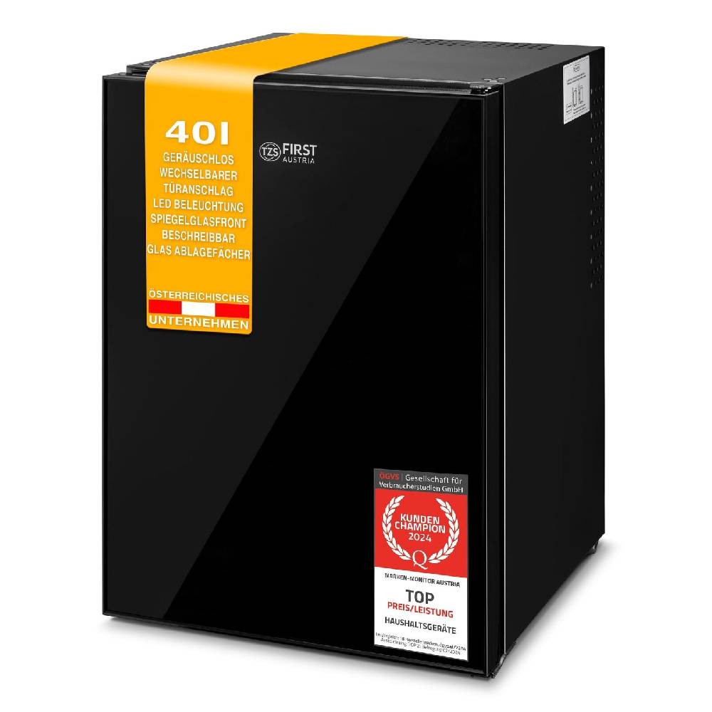 TZS First Austria Minikühlschrank 40L Minibar Getränkekühlschrank Kühlschrank Kühlbox TZS