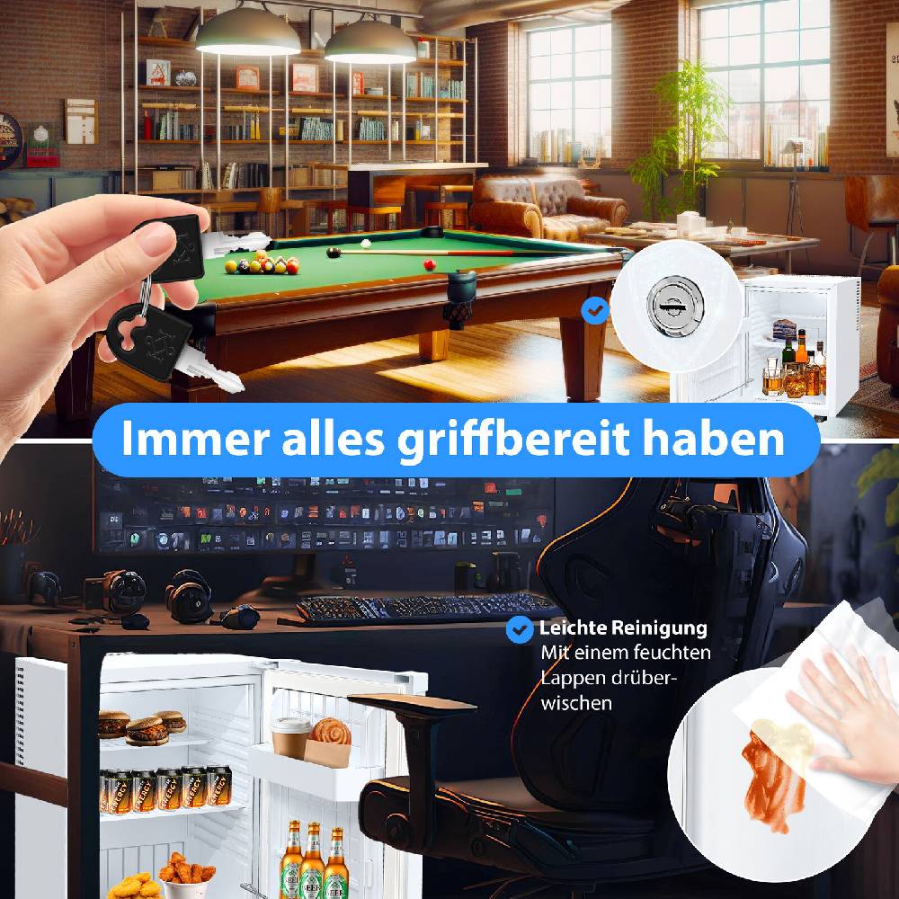 Retourwaren-Shop RETOURE Mini Kühlschrank mit Schloss Minikühlschrank 40L Minibar Hotel Leise Im Verkauf