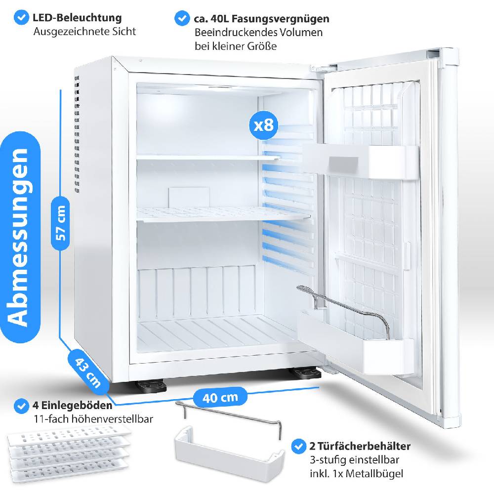Retourwaren-Shop RETOURE Mini Kühlschrank mit Schloss Minikühlschrank 40L Minibar Hotel Leise Im Verkauf