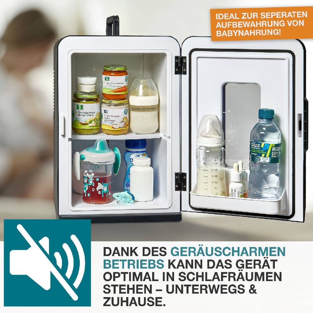HECHT DEUTSCHLAND TOM® Mini Kühlschrank 15Liter Glastür Kühl Box Auto Bar Gefrier Schrank Camping Angebote