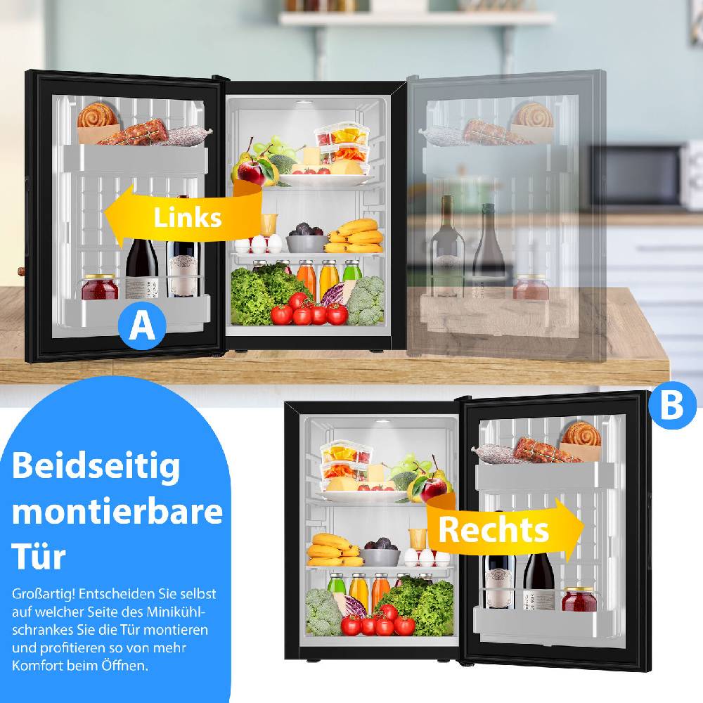 Retourwaren-Shop RETOURE Mini Kühlschrank mit Schloss Minikühlschrank 40L Minibar Hotel Leise Schlussverkauf